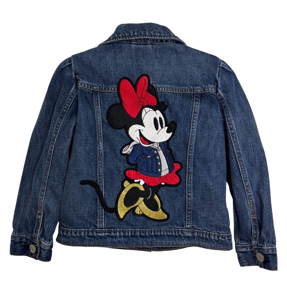 Baby Gap Minnie Mouse 5T 5 Years Patch Denim Jean Jacket Embroidered Disney